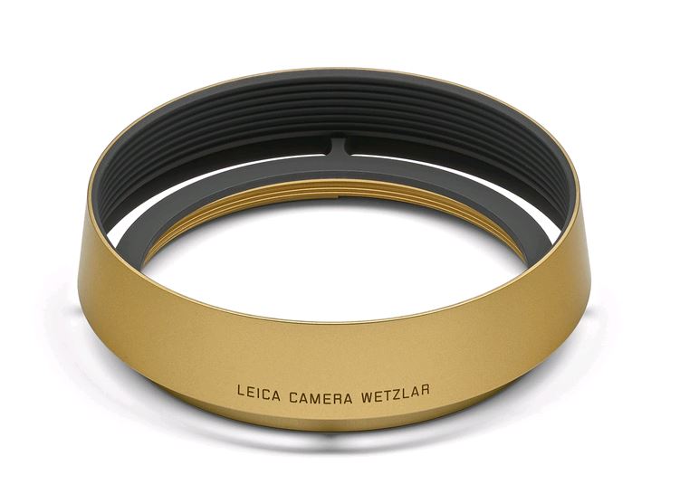 Leica Q3 Gegenlichtblende Messing gestrahlt, rund