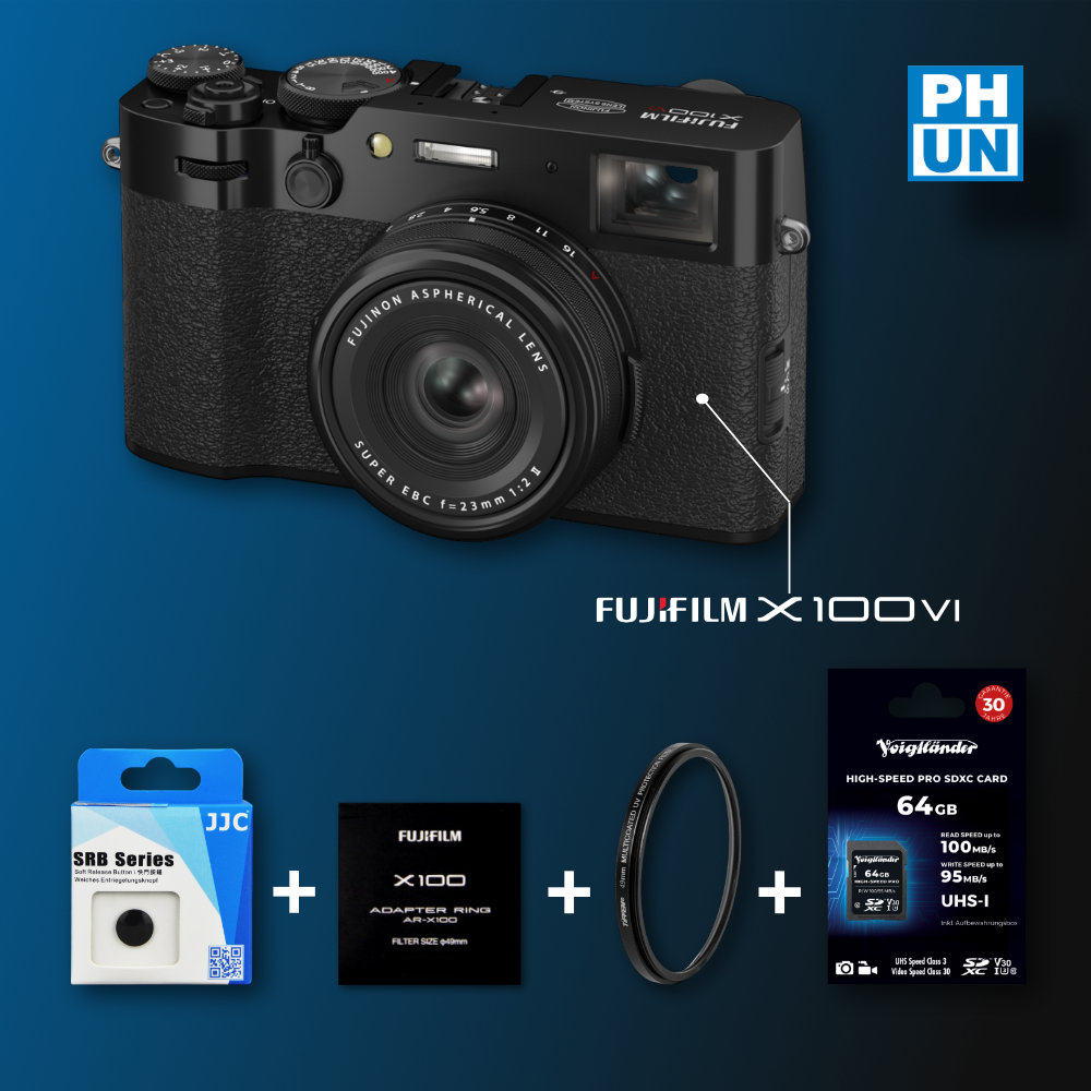 Fujifilm X100VI schwarz Kameraset