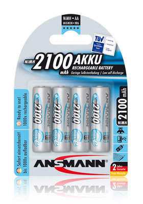 ANSMANN Akku MAX E MIGNON 2100mAh 4er | AA Akkus