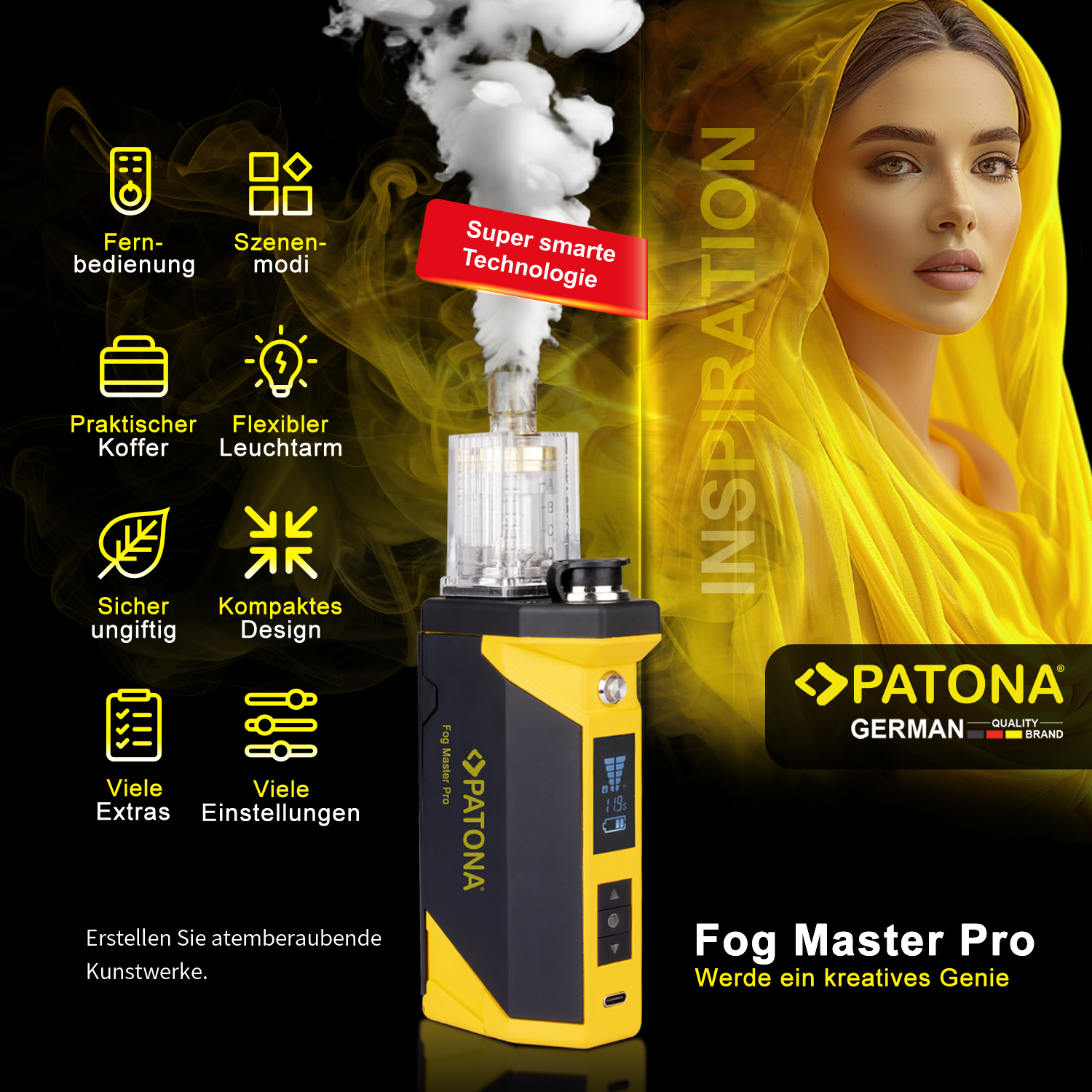 PATONA Fog Master Pro Set portable Nebelmaschine