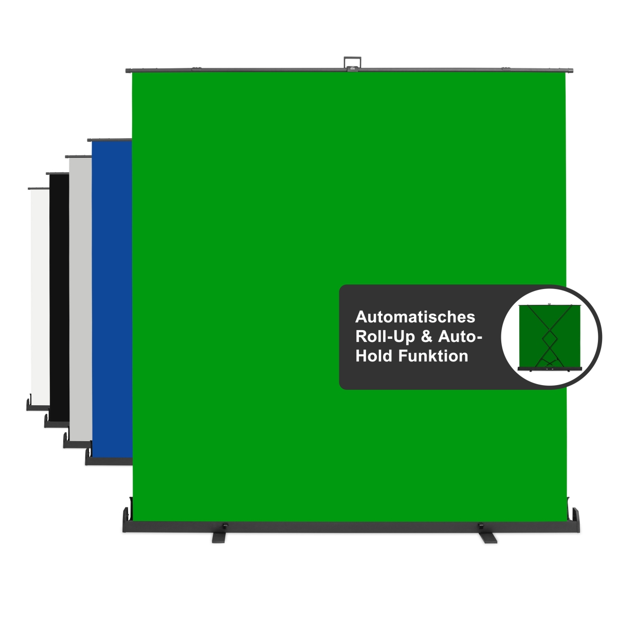 Walimex pro Roll-up Panel Hintergrund grün 155x220