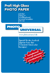 PHOTO UNIVERSAL Prof. High Gloss II 40 Bl. 260 Gr.