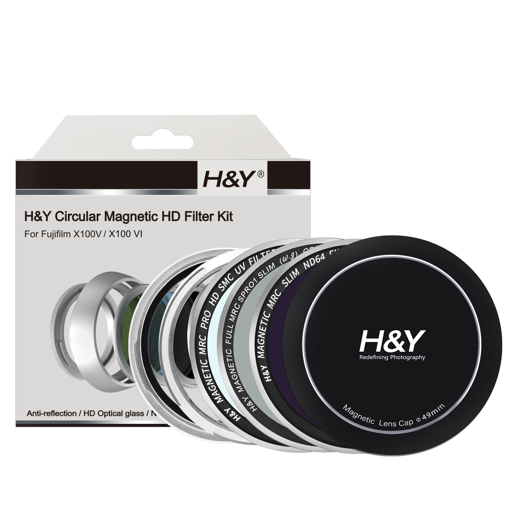 H&Y Circular Magnetic HD Filterkit Fujifilm X-100V/VI black