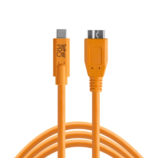 Tether Tools USB-C an 3.0 Micro-B 4.6m Orange