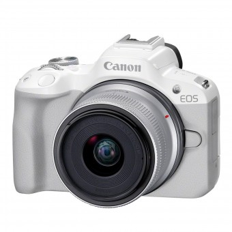 Canon EOS R50+RF-S 18-45 mm IS STM Weiss Kamerakit 