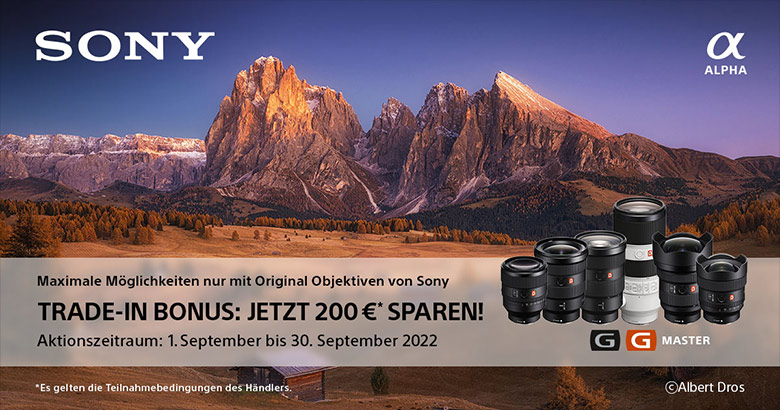 Sony Lens Trade-in Aktion 2022